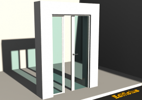 3D Tür/Fenster - Modern T[R] 1WST[AG]+1SL