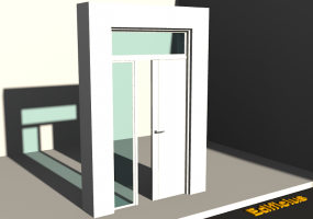 3D Tür/Fenster - Modern T[R] 1WST[1P]+1SL+1OBL
