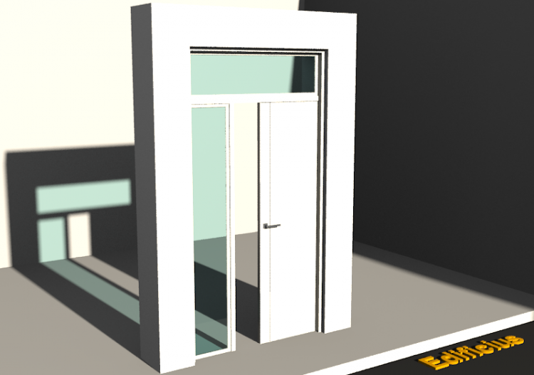 3D Tür/Fenster - Modern T[R] 1WST[1P]+1SL+1OBL - ACCA...