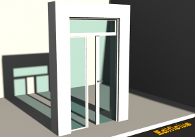 3D Tür/Fenster - Modern T[R] 1WST[AG]+1SL+1OBL