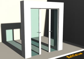 3D Tür/Fenster - Modern T[R] 2VST_SYM[AG]