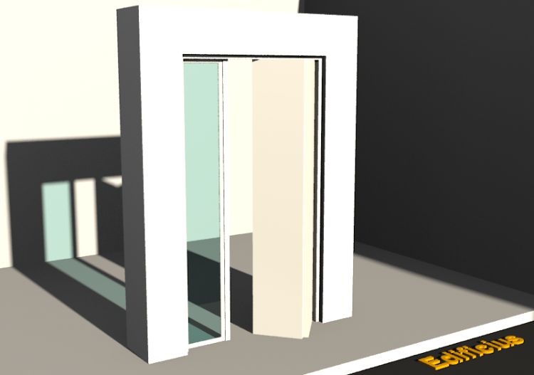 Menuiseries 3D - Moderne P[R] 1VP[2P]+1FNCLC - ACCA...