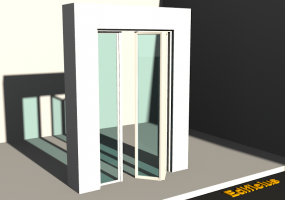 Infissi 3D - Moderna P[R] 1AL[2V]+1FNCLC