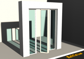 3D Tür/Fenster - Modern T[R] 1BT[2G]+2SL