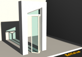 3D Tür/Fenster - Modern T[T] 1BT[2G]+1OBL