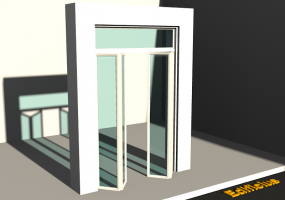 3D Tür/Fenster - Modern T[R] 2BT_SYM[2G]+1OBL