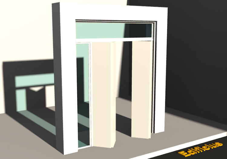 Esquadria 3D - Moderna P[R] 2AL_SIM[2P]+1BANDLAT+1BAND -...