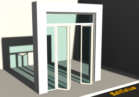 Esquadria 3D - Moderna P[R] 2AL_SIM[2V]+1BANDLAT+1BAND
