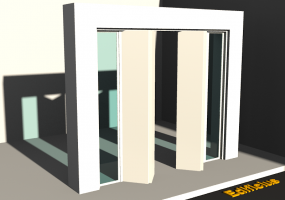 3D Tür/Fenster - Modern T[R] 2BT_SYM[2P]+2SL
