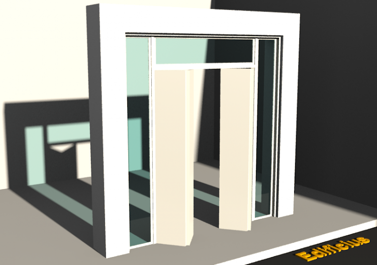 3D Tür/Fenster - Modern T[R] 2BT_SYM[2P]+2SL+1OBL - ACCA...