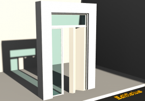 3D Tür/Fenster - Modern T[R] 1FT[4P]+1SL+1OBL