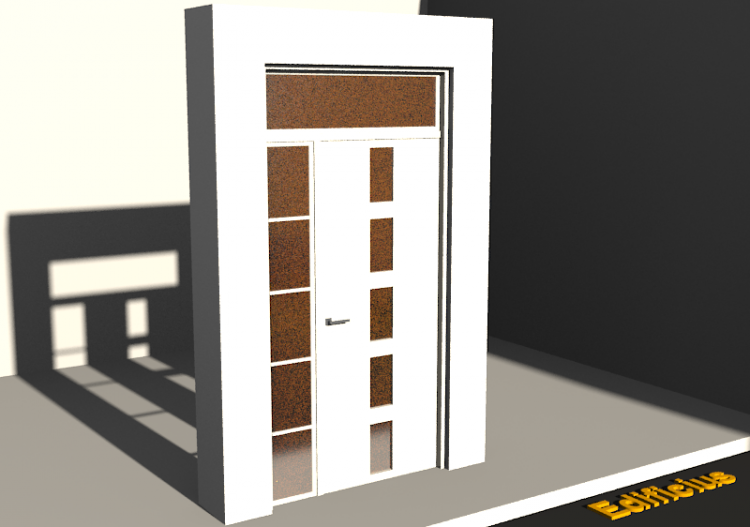 3D Tür/Fenster - Modern HE[R] 1BT[T02]+1SL+1OBL - ACCA...