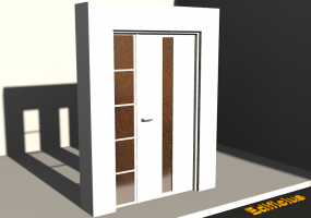 3D Tür/Fenster - Modern HE[R] 1BT[T03]+1SL