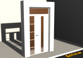 3D Tür/Fenster - Modern HE[R] 1BT[T03]+1SL+1OBL