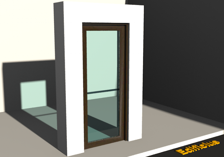 3D Tür/Fenster - Fluchttür T[R] 1DF[AG] - ACCA software