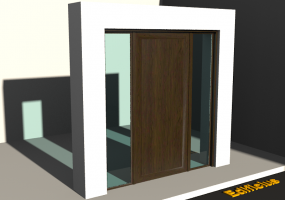 Esquadria 3D - Emergência P[R] 1FB[1P]+2BANDLAT