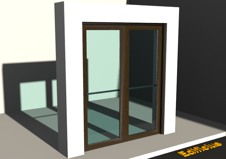 3D Tür/Fenster - Fluchttür T[R] 2DF_SYM[AG] - ACCA software