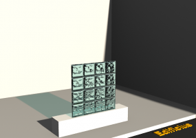 3D Glasbausteine - Lichtschacht [R] GB hell