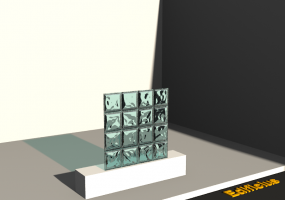 3D Glasbausteine - Lichtschacht [R] GB dunkel