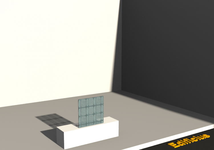 3D Glass Blocks - 天井 [R] GB (浅蓝色) - ACCA software