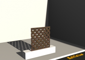 3D Gitter - Gitter [R] Holz