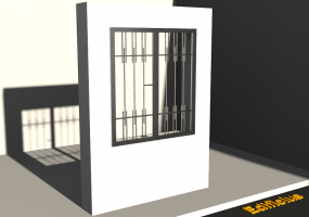 3D Grating - Grating [DP] 2 Hinged Door Leaves