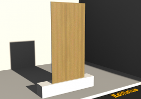 3D Paneel - Paneel [Rechteckig] Weiß-Tanne