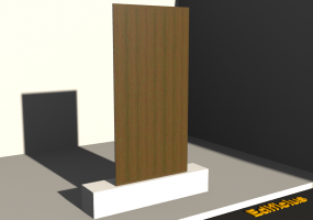 3D Panel - 板[矩形]柚木