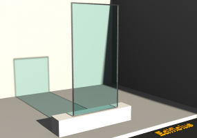 3D Paneele - Paneel [R] Transparent mit kompletten Rahmen