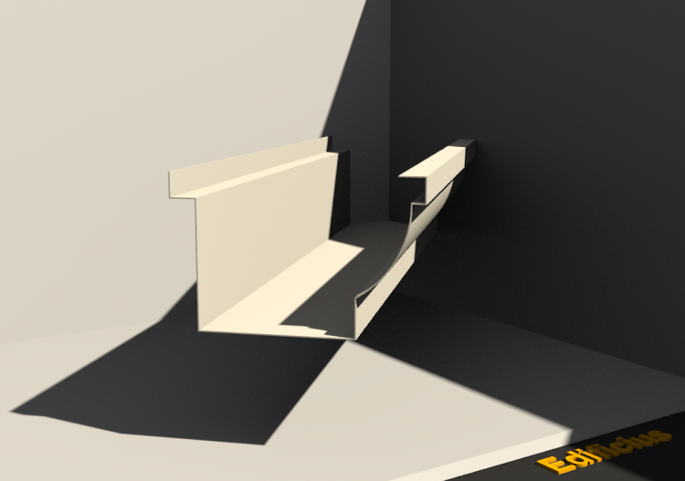 Calha 3D - Calha [P02] 100x120mm - ACCA software