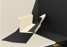 3D Dachrinne - Dachrinne [P03] 100x120mm