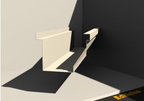 3D Dachrinne - Dachrinne [P03] 150x150mm