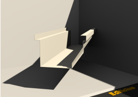 3D Dachrinne - Dachrinne [P03] 150x180mm