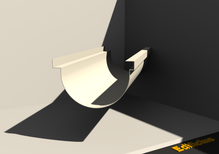 3D Dachrinne - Dachrinne [P04] 100x160mm - ACCA software