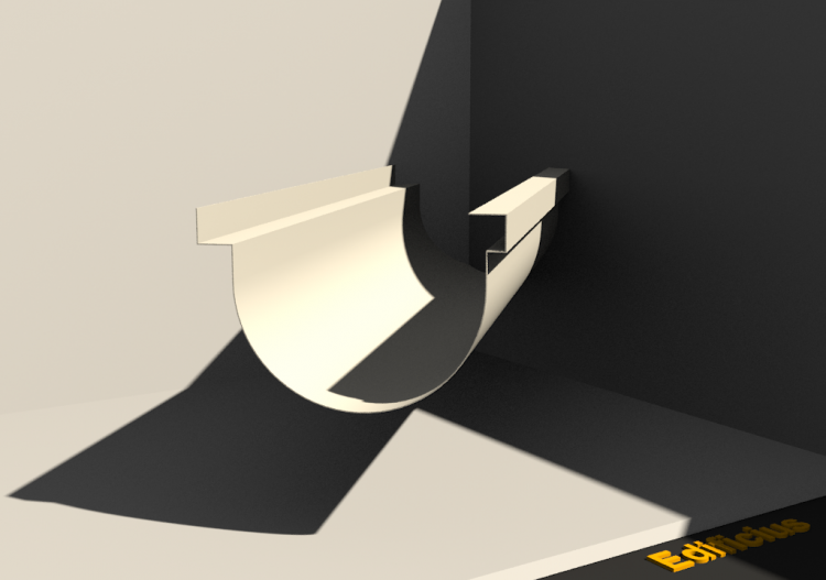 3D Dachrinne - Dachrinne [P04] 150x210mm - ACCA software