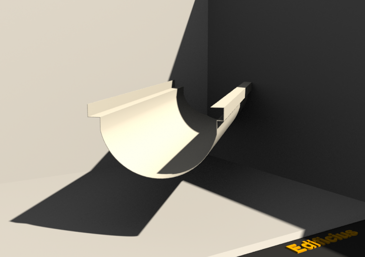 3D Dachrinne - Dachrinne [P04] 150x270mm - ACCA software