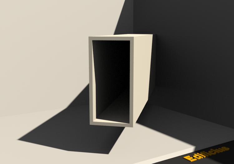 Profil 3D - Profil [Rectangulaire Creux] 20x200c2 mm - ACCA...