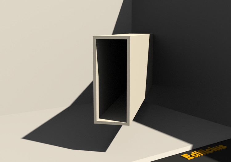 Profil 3D - Profil [Rectangulaire Creux] 25x60c2 mm - ACCA...
