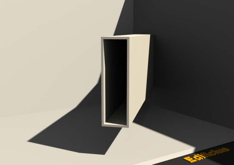 Profil 3D - Profil [Rectangulaire Creux] 25x80c2 mm - ACCA...