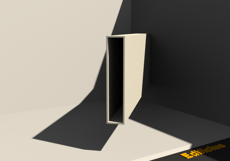 Profil 3D - Profil [Rectangulaire Creux] 25x120c2 mm - ACCA...