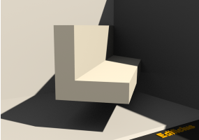 3D Profil - Profil L-90/25x90/25mm