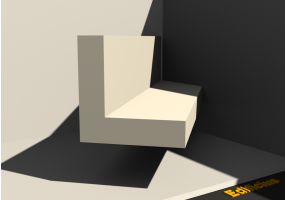Perfil 3D - Perfil L-100/25x100/25mm