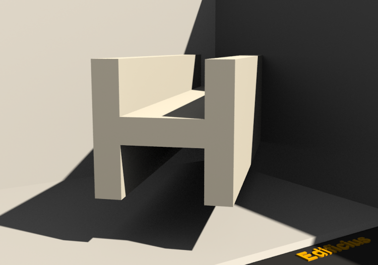 三维剖面 - 剖面 H-50/10x50/10mm - ACCA software