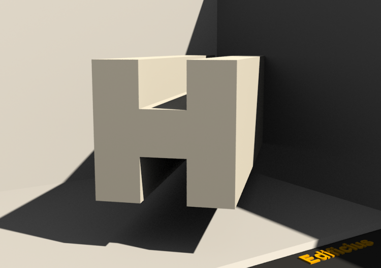 Perfil 3D - Perfil H-60/20x60/20mm - ACCA software