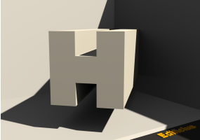 3D Profil - Profil H-70/25x70/25mm