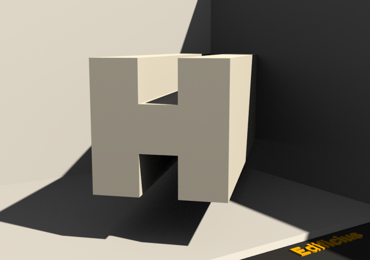 3D Profil - Profil H-70/25x70/25mm - ACCA software