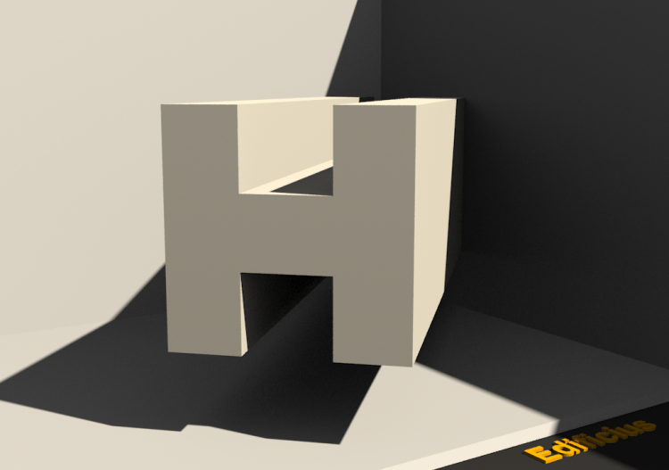 3D Profil - Profil H-80/25x80/25mm - ACCA software