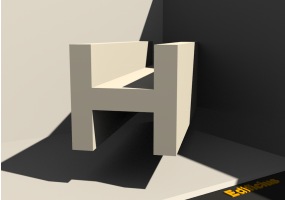 3D Profil - Profil H-120/25x120/25mm