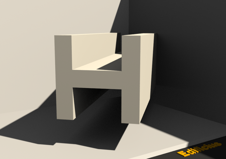 3D Profil - Profil H-120/25x120/25mm - ACCA software