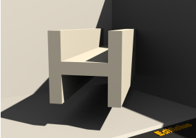 3D Profil - Profil H-140/25x140/25mm